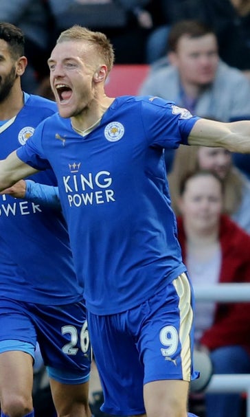 Vardy double sends Leicester closer to Premier League title